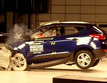 Frontal offset crash test