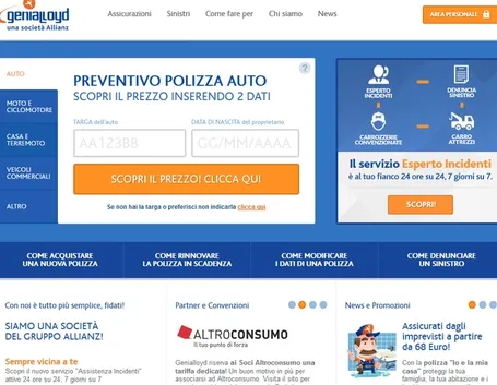 Sito assiurazione Genialloyd