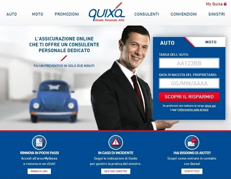 Sito assicurazione Quixa