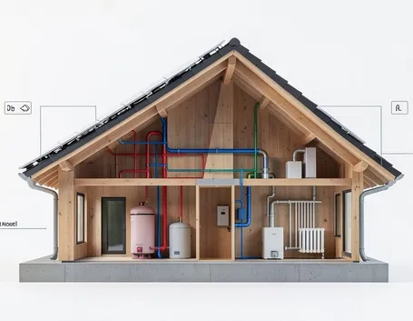 Un esempio di casa alimentata da fonti rinnovabili
