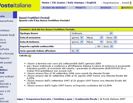 Online è possibile visualizzare valore e rendimento del bfp