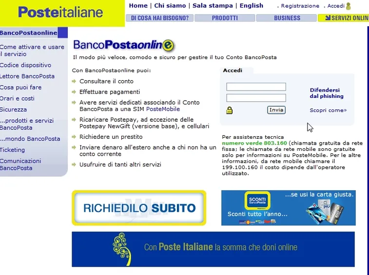 Bancoposta online.