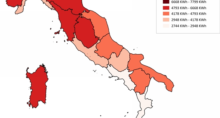 Consumo di energia elettrica in Italia