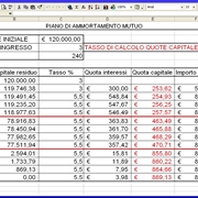 Esempio di calcolo tramite foglio Excel