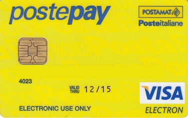 Esempio di carta Postepay